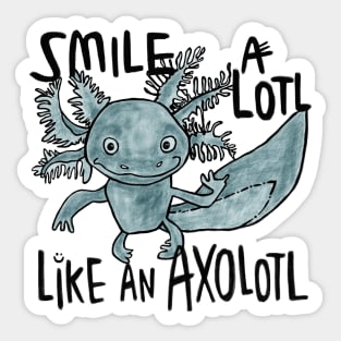 Axolotl Smile Sticker